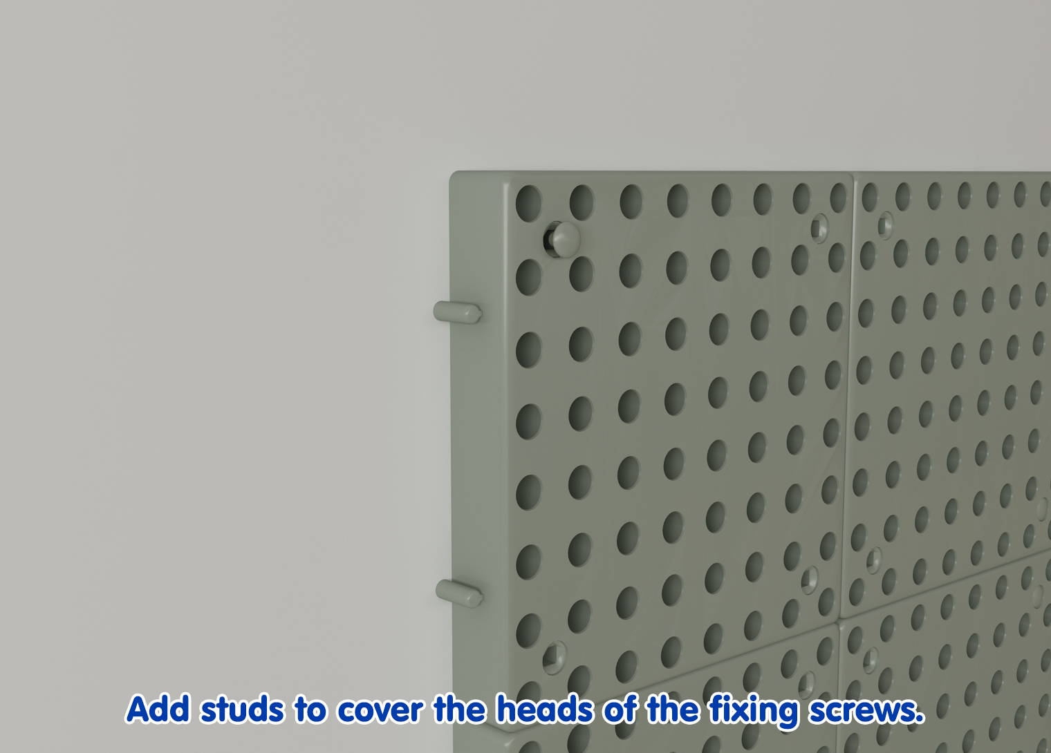200L x 200H Outdoor STEM WALL Plastic Bases